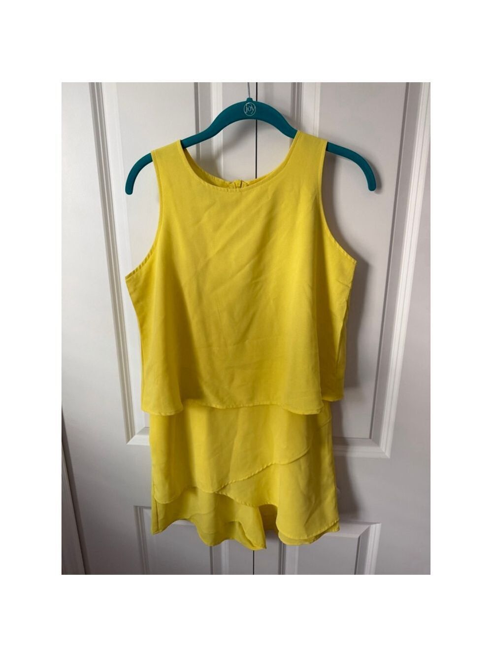 DOKOTOO Yellow Tiered Romper S